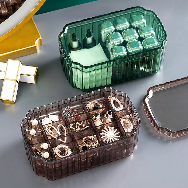 

Transparent acrylic anti oxidation jewelry storage box, necklace, earrings, ring, dustproof box, high-end jewelry jewelry box