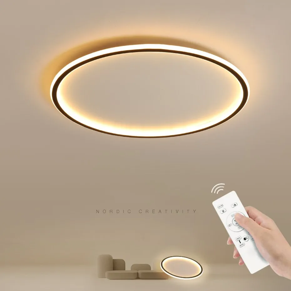 

LED Ceiling Lamps 58W 48W 30W 25W Modern Ultra Thin Panel Ceiling Lights For Living Room Bedroom Kitchen Indoor Lighting Fixture