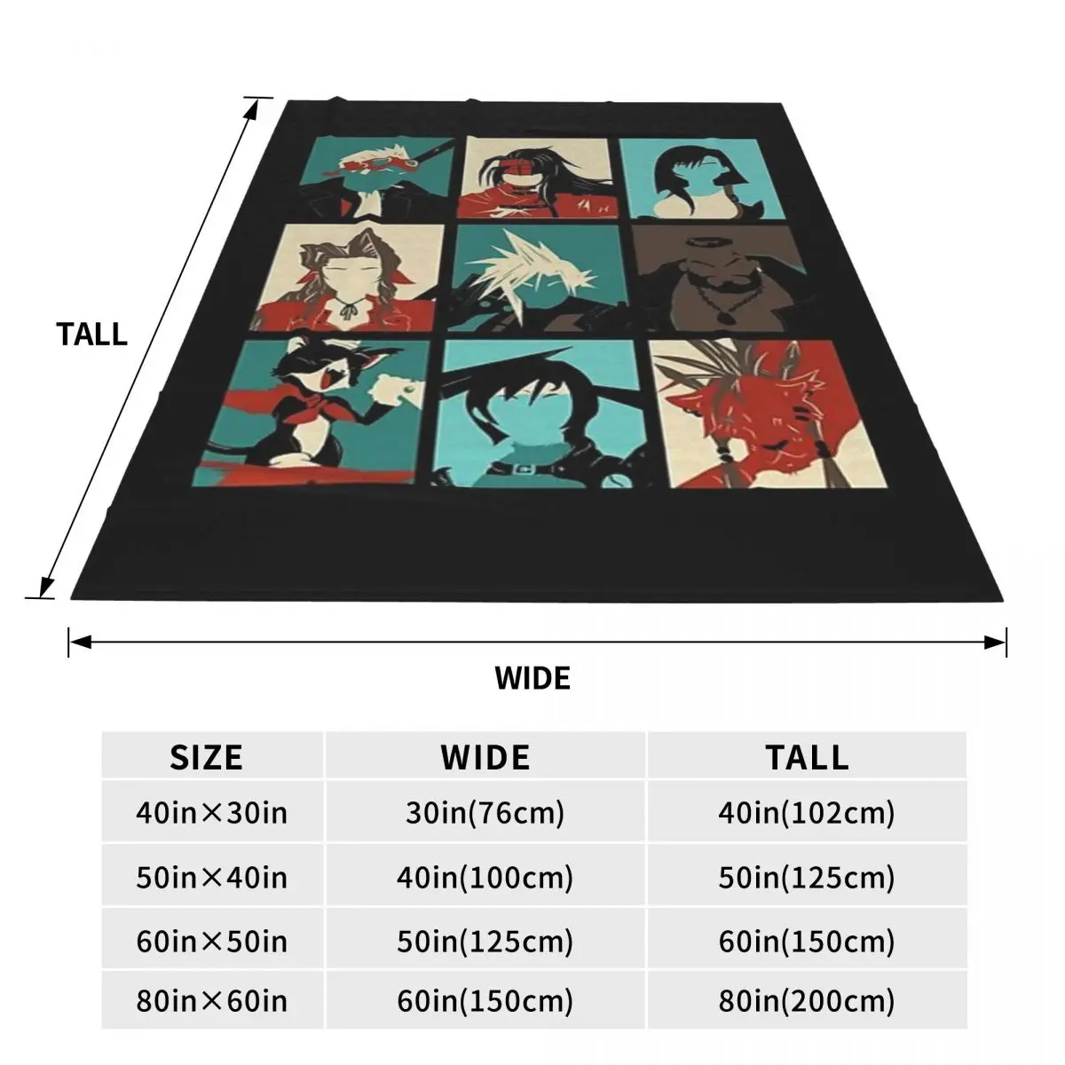 Fantasy Final Seven Фланелевое одеяло