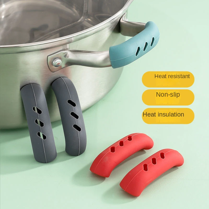 

2pcs Silicone Heat Insulation Oven Mitt Glove Casserole Ear Pan Pot Holder Oven Grip Anti-hot Pot Clip Kitchen Accessories