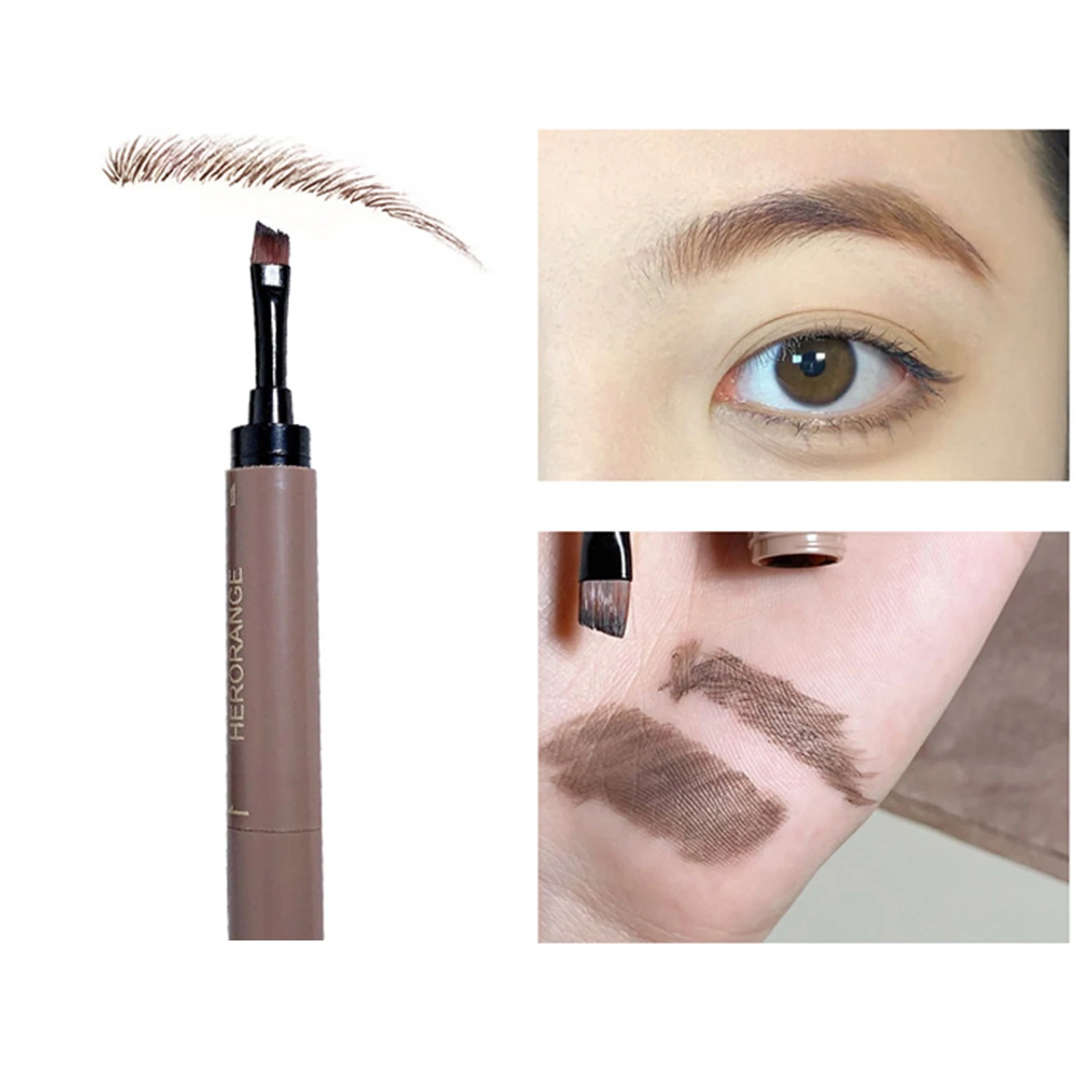 

Натуральный Гладкий гелевый крем для бровей, 4 цвета, ручка для макияжа, водостойкая Стойкая подводка для глаз, оттенок для нижнего шелкопря...