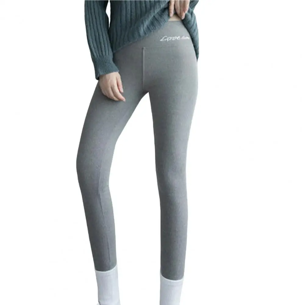 Fashion Women Leggings Seamless Thermal Pants  Pure Color Fleece Lining Thermal Bottoming Pants Female Clothing