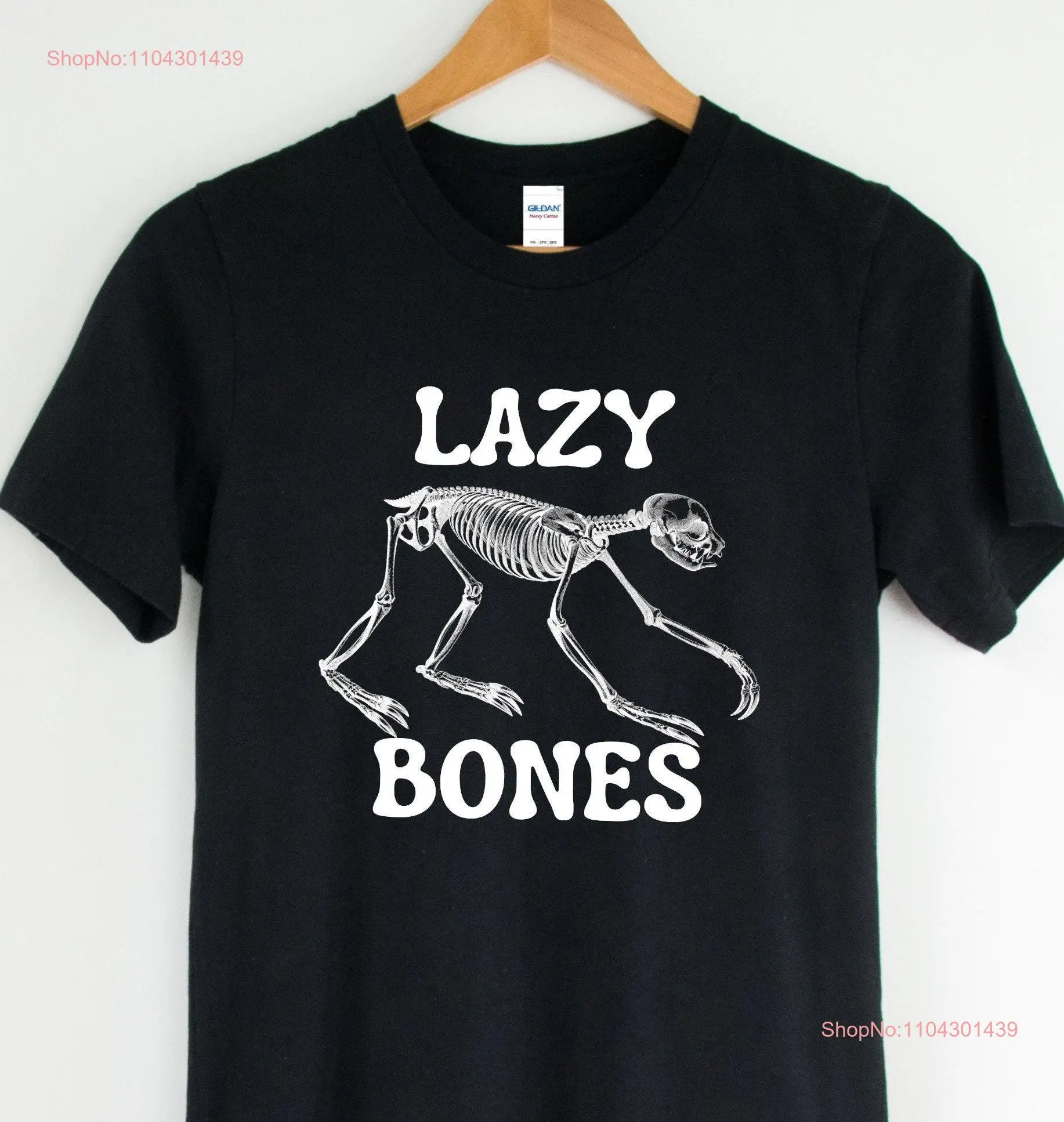 Забавная рубашка-ленивец скелет ленивые кости каламбур череп подарки подарок