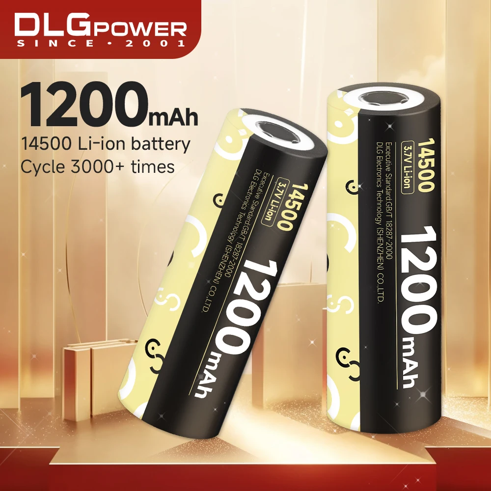 DLGPOWER 14500 1200 мАч 3 7 В литий-ионная аккумуляторная батарея фонарик электрическая