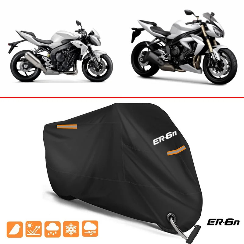 

For Kawasaki ER6N ER 6N ER-6N 2006-2016 2013 2014 2015 Motorcycle Cover Outdoor Waterproof Uv Protector Dustproof Rain Covers