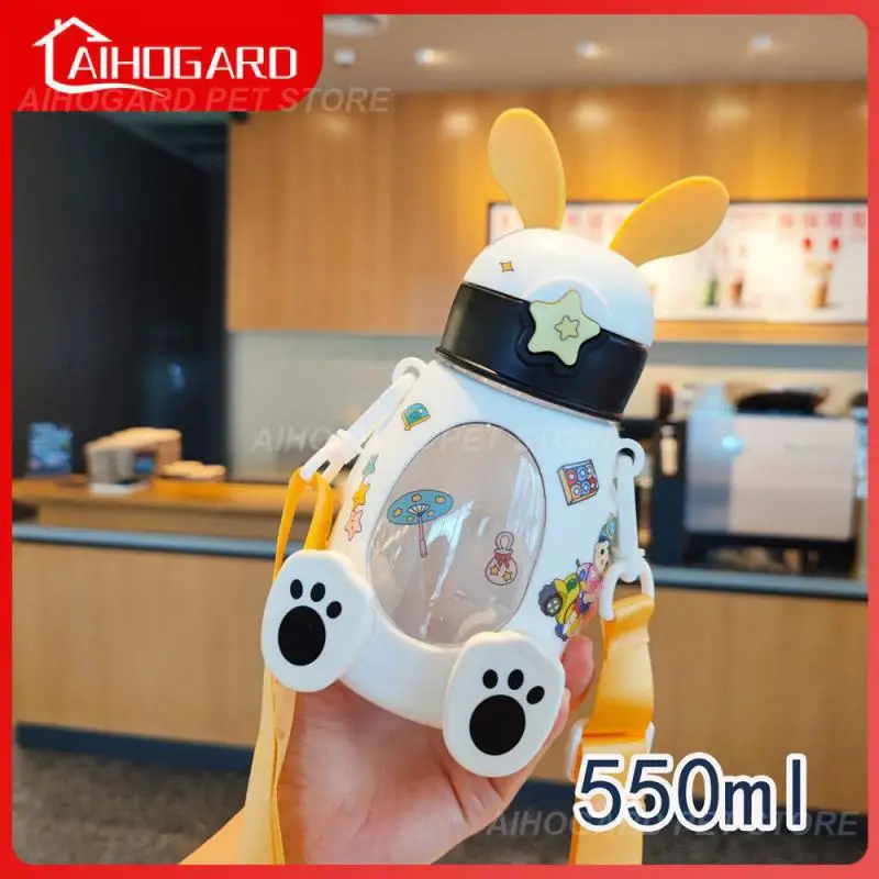 

Adult General Carrying Cup Large Capacity Children Sport Water Bottle Outdoor 550ml Straw Water Cup Kitchen Tools High Value Pc