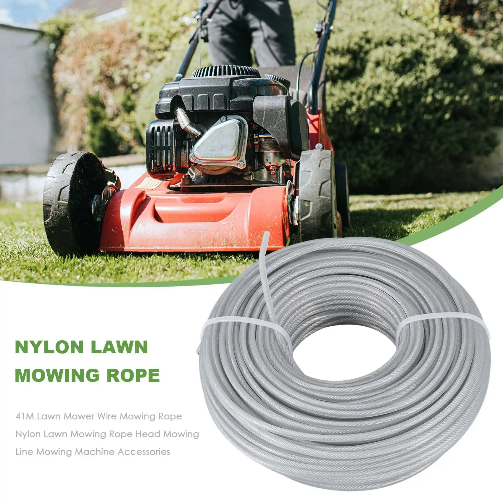 41-метровая газонокосилка проволочная веревка для кошения газона нейлоновая