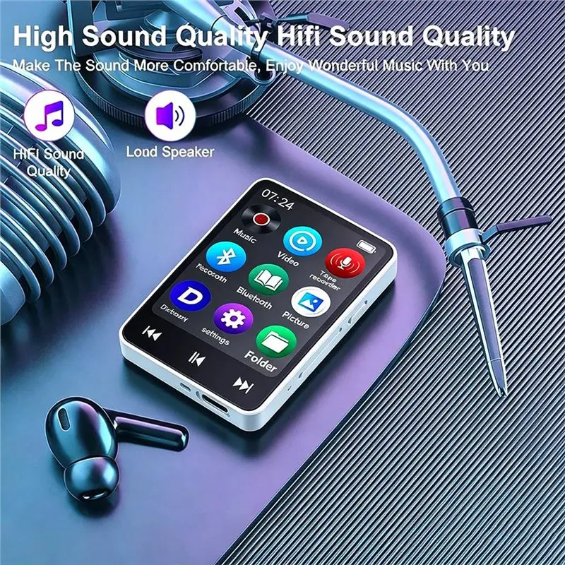 Фото Портативный MP3-плеер с Bluetooth 5.0, 1,8-дюймовым экраном, поддержкой видео MP4, функцией записи и чтения электронных книг для студентов №5