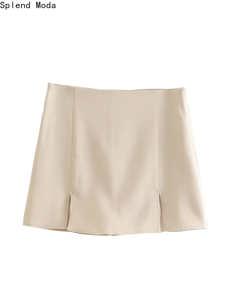 

Юбка-шорты женская летняя с высокой талией, на молнии, 3 цвета