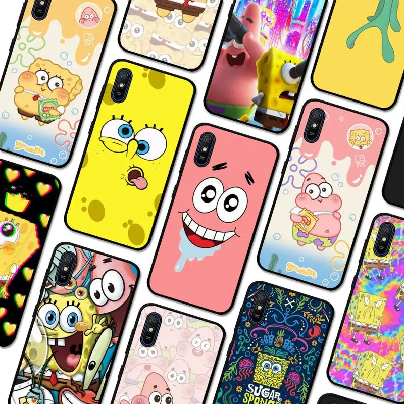

S-Sponge-Bob- Patrick Star Phone Case for Redmi 5 6 7 8 9 A 5plus K20 4X S2 GO 6 K30 pro coque