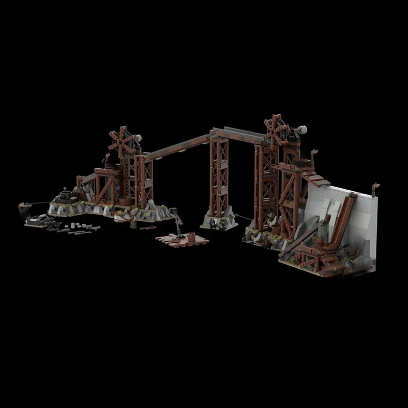 Волшебные кольца строительные блоки Moc для сцены фильма модель Orc Forge