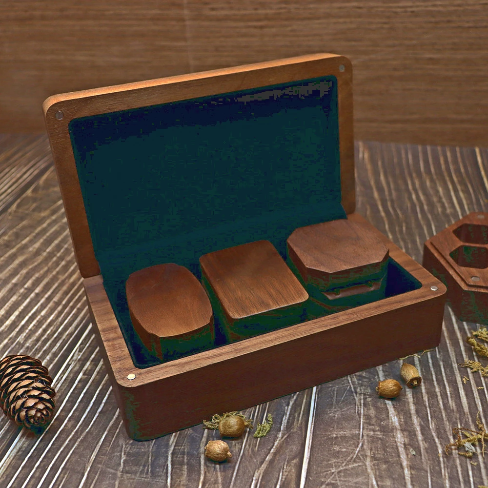 Large Black Walnut Box Personalized Wooden Jewelry Storage Sundries Collection Cosmetics Packaging Gift Box Souvenir Case