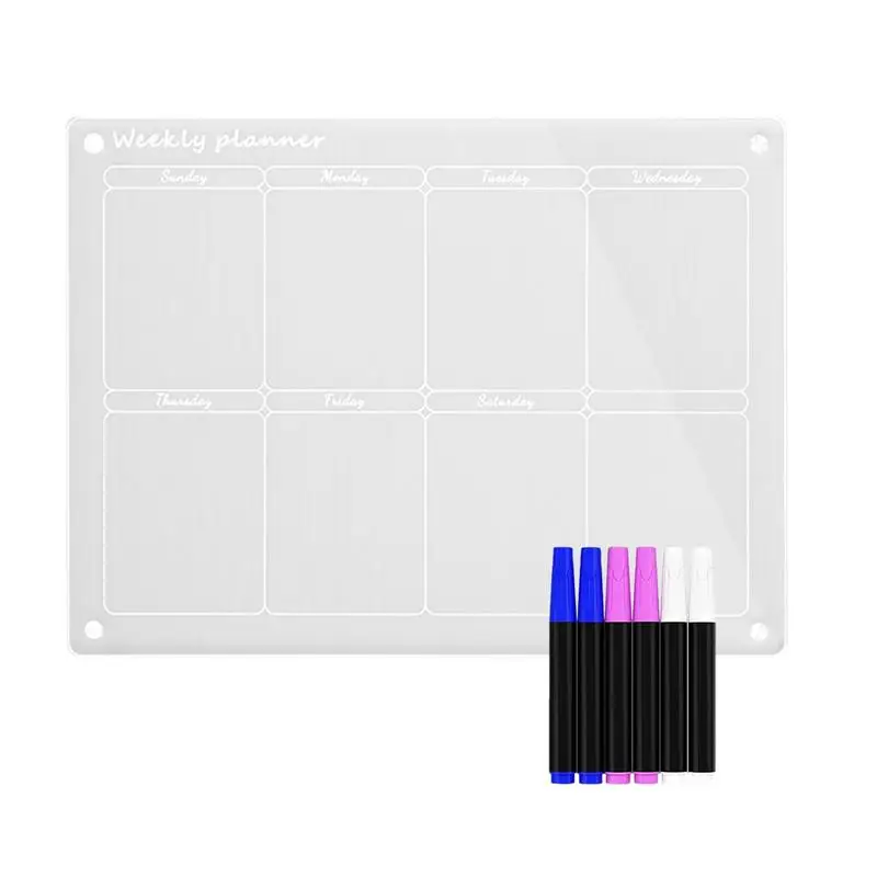 

Acrylic Calendar Acrylic Transparent Refrigerator Calendar Magnetic Dry Erase Magnetic Calendar Planner Reusable Monthly To Do