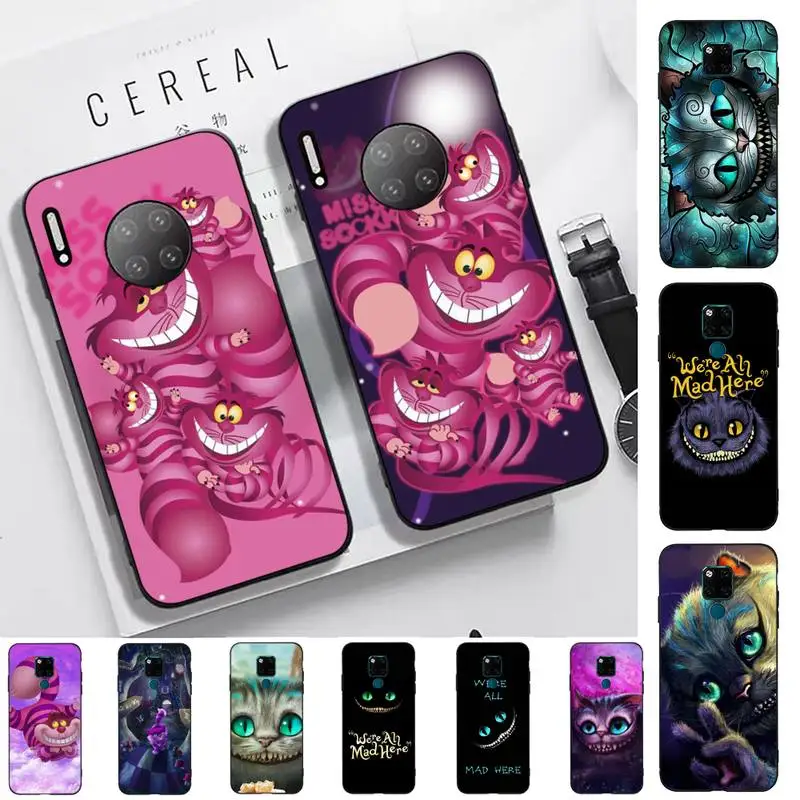 

Disney Alice in Wonderland Cheshire Cat Phone Case for Huawei Mate 20 10 9 40 30 lite pro X Nova 2 3i 7se