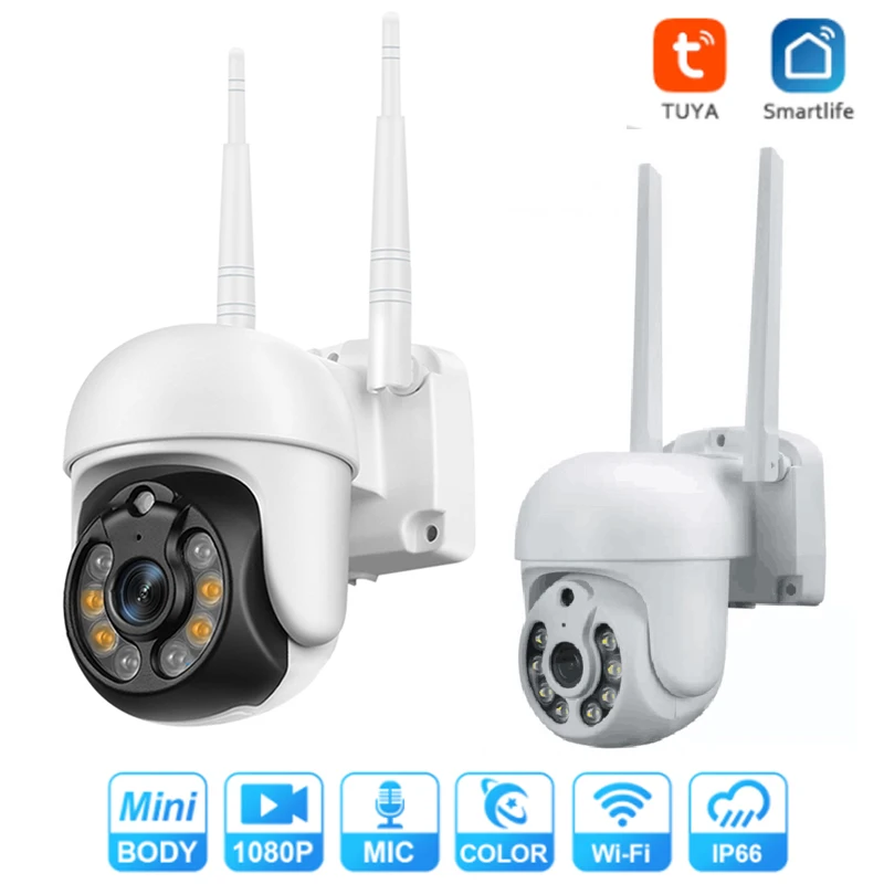 

PTZ WIFI IP Camera 1080P 2MP Tuya Outdoor Wireless Camera Led IR 30m Two Way Audio CCTV Surveillance Night Vision IP Camera
