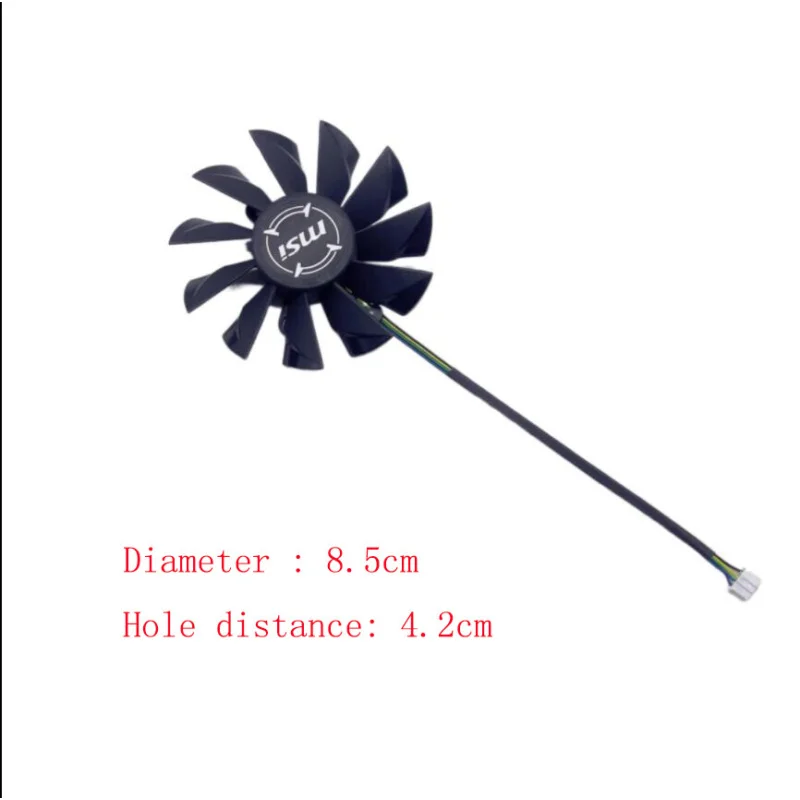 Новый охлаждающий бесшумный вентилятор видеокарты для MSI N650 GTX650 Hurricane R6850 #