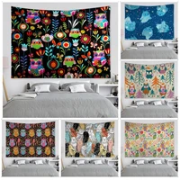 pattern colorful owls cartoon tapestry cheap hippie wall hanging bohemian wall tapestries mandala japanese tapestry