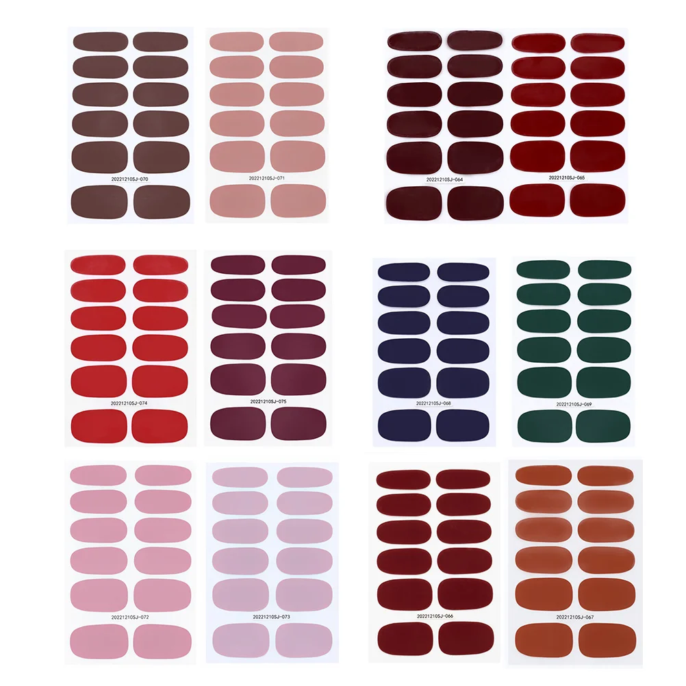 

Nail Stickers Wraps Full Decals Wrap Color Polish Strip Sticker Self Adhesive Strips Women Manicure Tip Fingernail Diy Kits