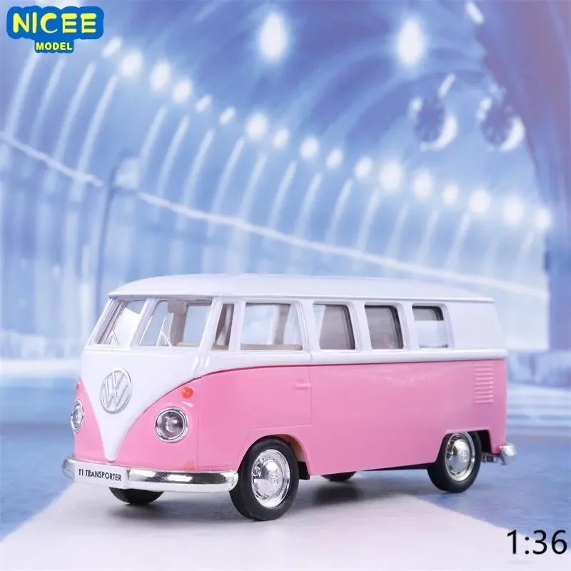 

1:36 Volkswagen T1 Bus Alloy Diecast Toy Car Models Metal Vehicles Classical VW Buses Pull Back Toys For Children X23