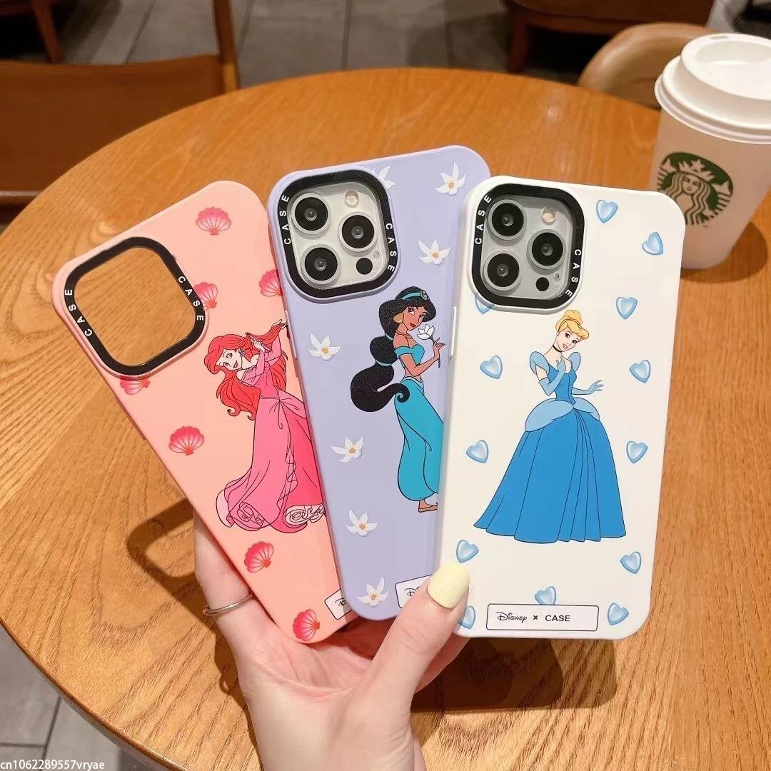 

Disney Alice Princess Fashion Cartoon Phone Cases For iPhone 13 12 11 Pro Max XR XS MAX X 7/8Plus Lady Girl Anti-drop Soft Cover