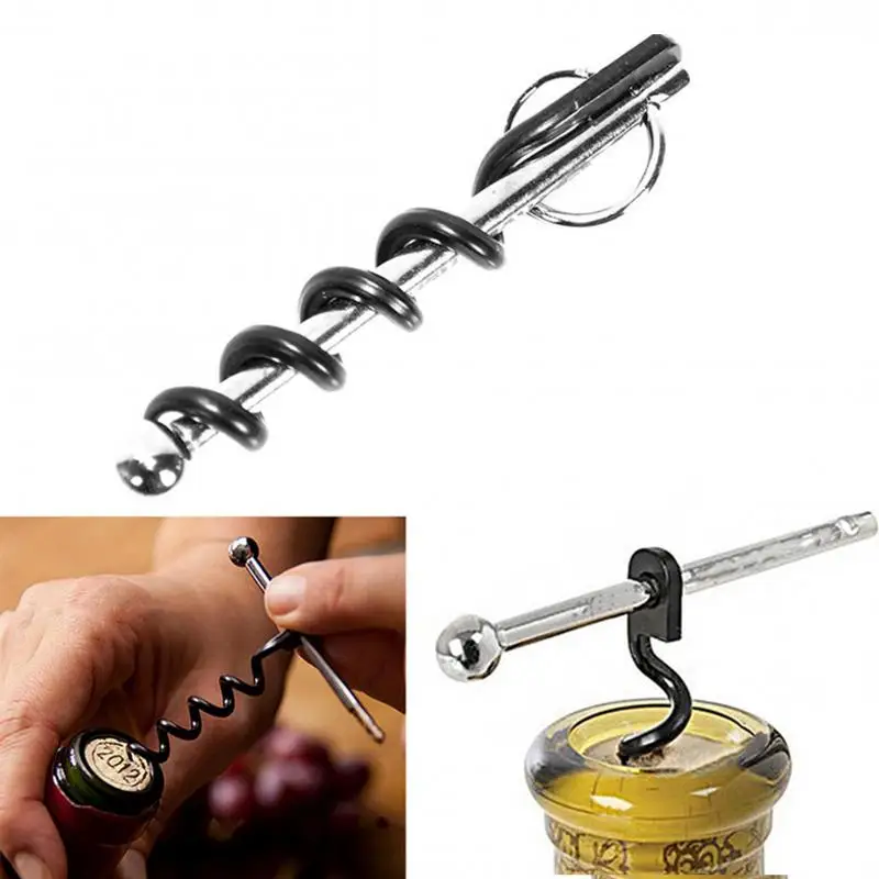

Mini Metal Corkscrew Wine Opener Portable Easy Stainless Steel Bottle Opener Multifunctional Red Wine Bottle Opener Kitchen Tool