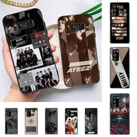 ateez kpop boys group phone case for samsung galaxy note 10pro note 20ultra cover for note20 note10lite m30s back coque