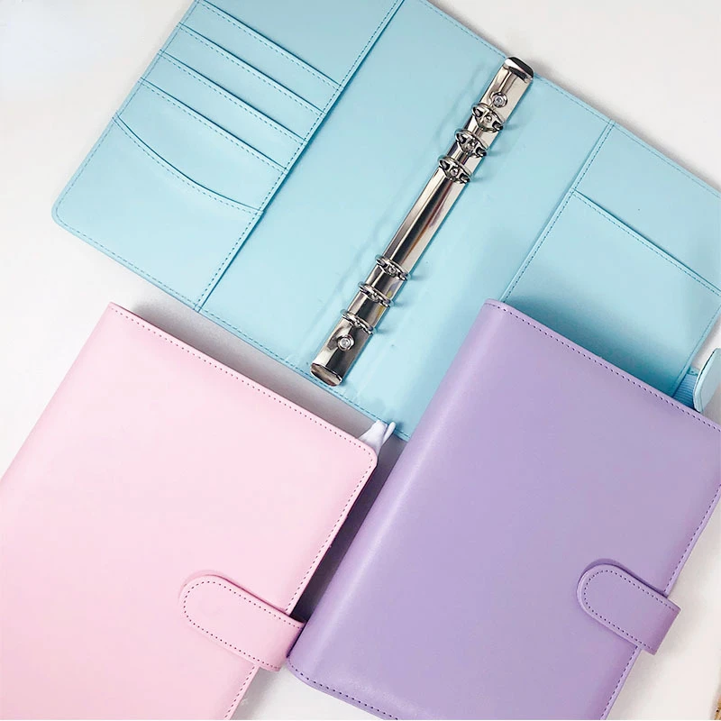 

A5 PU Leather Notebook Cover Cute Binder Photocards Cover Loose-leaf Collection Book Photo Cards Album Storage Stationery