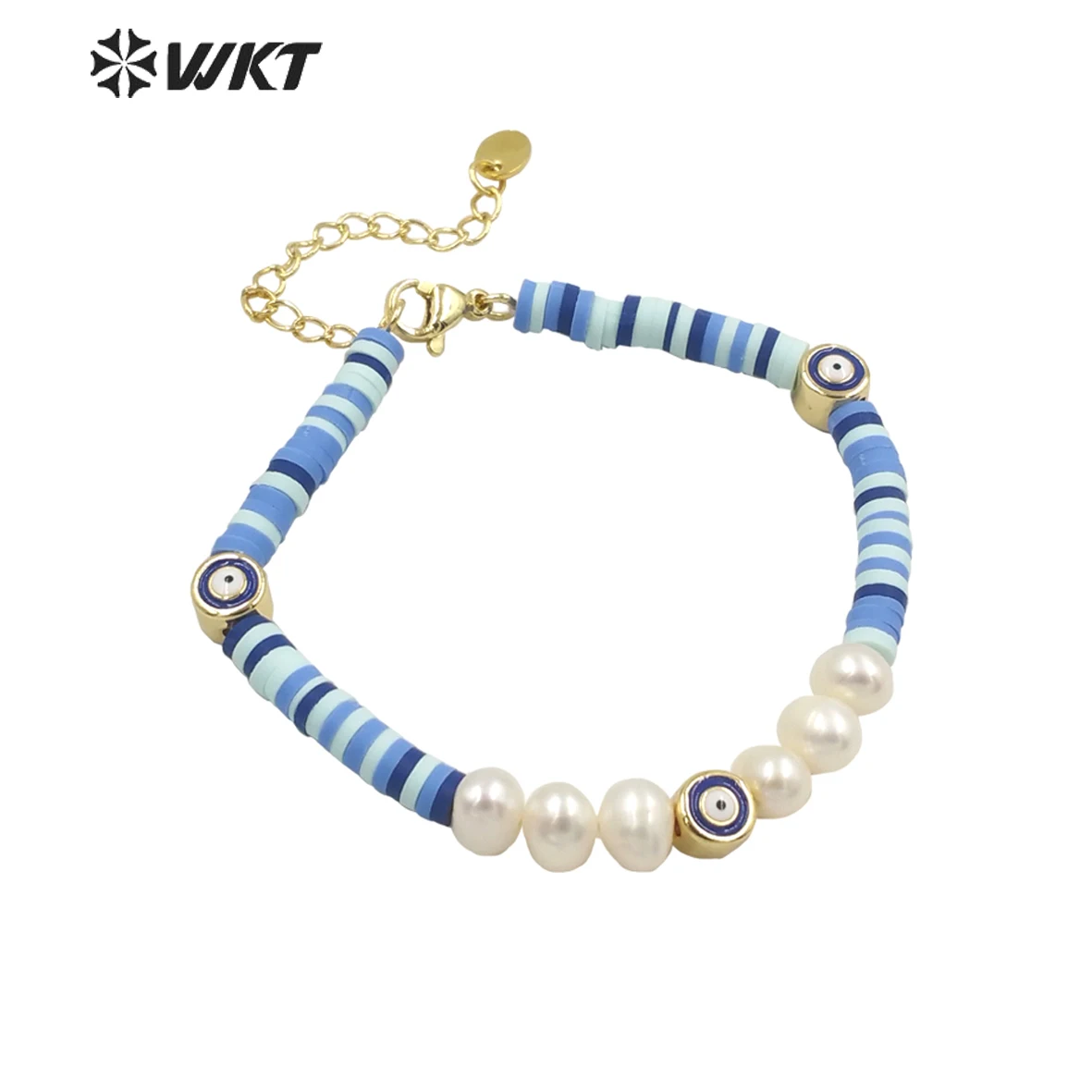 

WT-MPB066 WKT 2022 Fashion resin&pearl bracelet lady youth bracelet Accessories wedding party Devil's eye bracelet jewelry