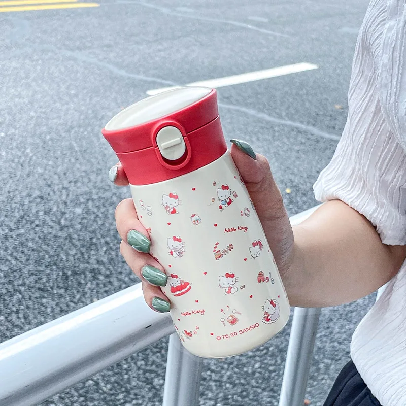 

Милый мультяшный Hellokittys детский термос чашка маленькая и портативная похлопывающая чашка для напитков 316 нержавеющая сталь для детей девочки