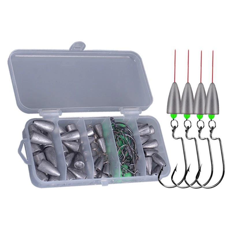 

Набор грузиков для рыбалки, 101 шт., 4 размера, свинца, с бесплатной коробкой для рыболовных снастей для новичков, любителей рыбалки