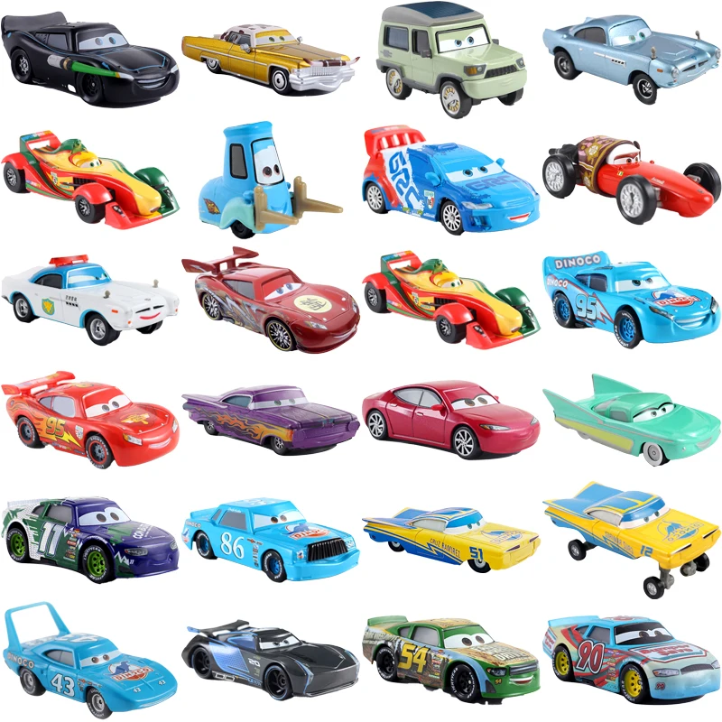 

39 Style Disney Pixar cars 3 2 Lightning McQueen Mater Jackson Storm Ramirez Chick Hicks King Champion 1:55 Diecast Metal Toy