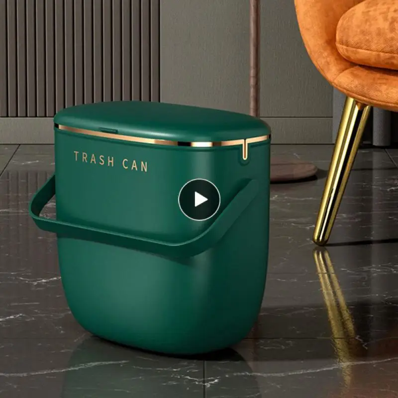 

Пластиковая корзина для мусора с крышкой, для ванной