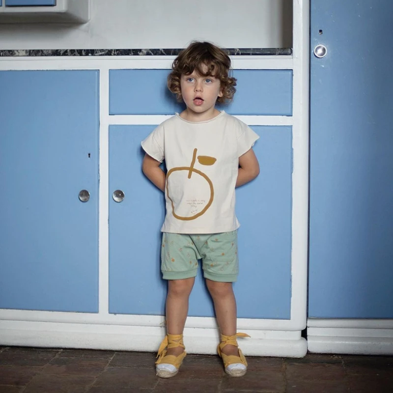 Детская Хлопковая летняя футболка новинка повседневный топ для мальчиков с