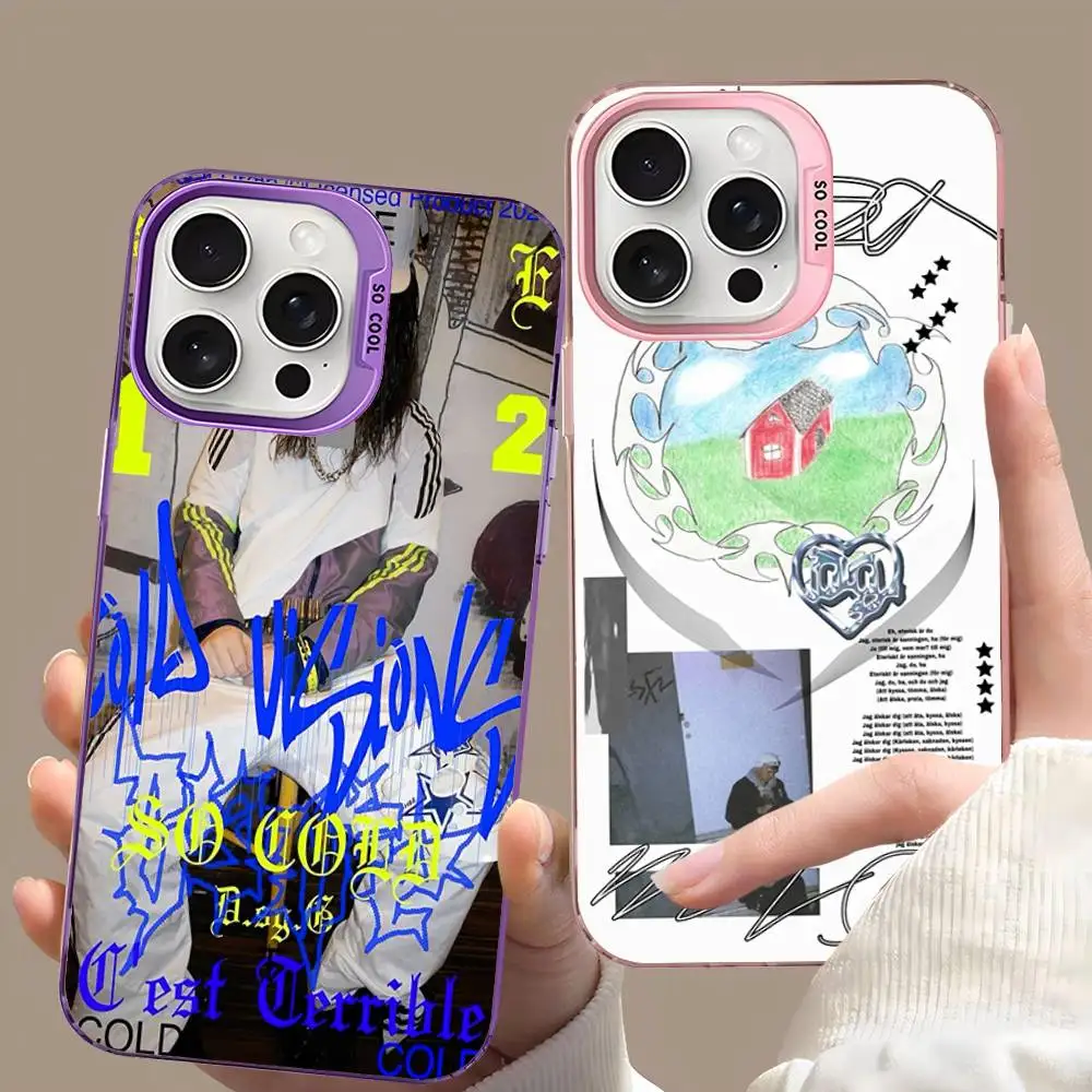 Фото Чехол для телефона Bladee Crest для iPhone 17 16 15 14 11 12 13 Pro Max Plus Pro, серебристый цветной чехол №3