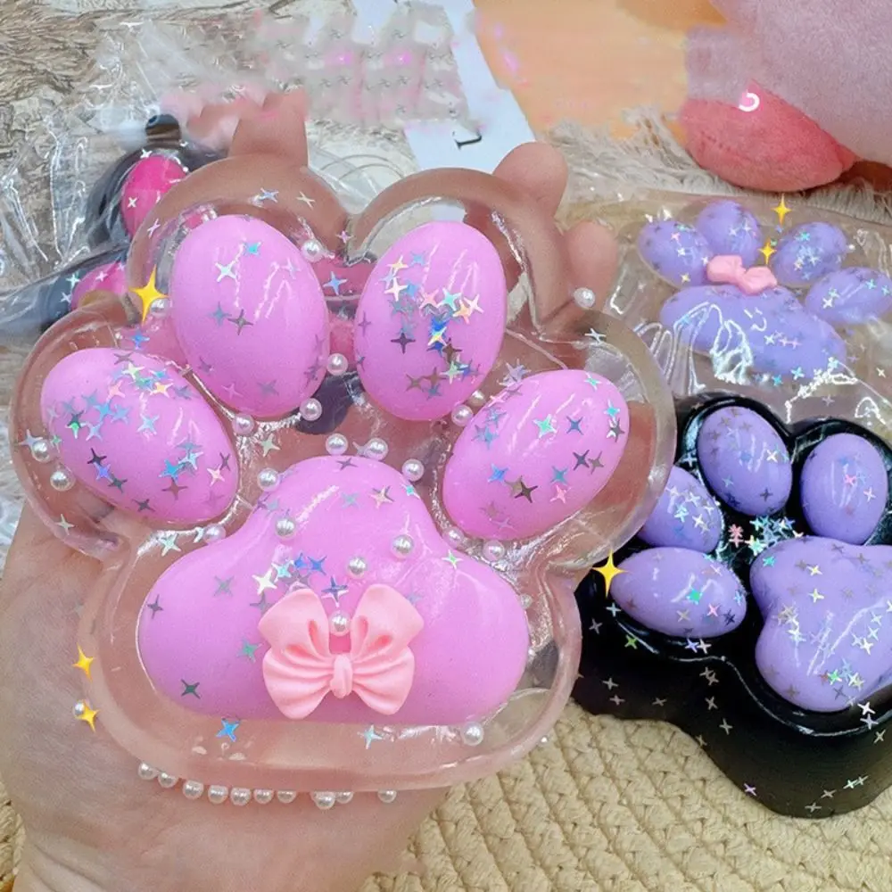 Новая Taba мокрый милый бант кошачьи когти сжатая игрушка мягкая Mochi перламутровая