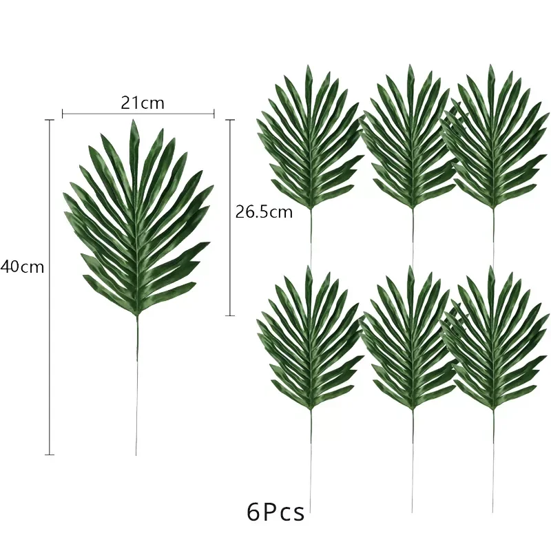 

New in 2022 Plant Palm Tropical Plant Leaves Hawaiian Party Decorations Aloha Palm leaf Jungle Beach Wedding Summer party Decor