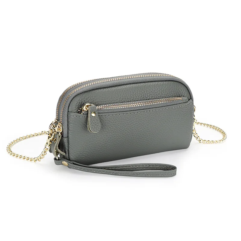 

Simple Fashion Full Grain Leather Small Lady Single Shoulder Travel Bag Wrist Belt Style Design Women Cowhide Crossbody Handbag