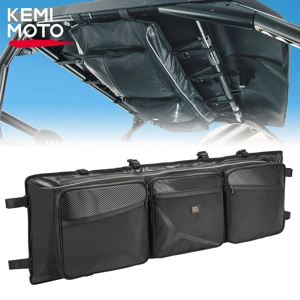 KEMIMOTO UTV 1680D Large-Capiticy Overhead Roof Storage Bag for CFMOTO CF MOTO ZFORCE 950 SPORT HO EX 2020-2023 Water-Resistant