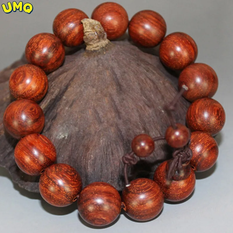 

Yunyuanfa Indian Small Leaf Red Sandalwood Hand String Buddha Bead Bracelet Mahogany Men's and Women's Wooden Jewelry