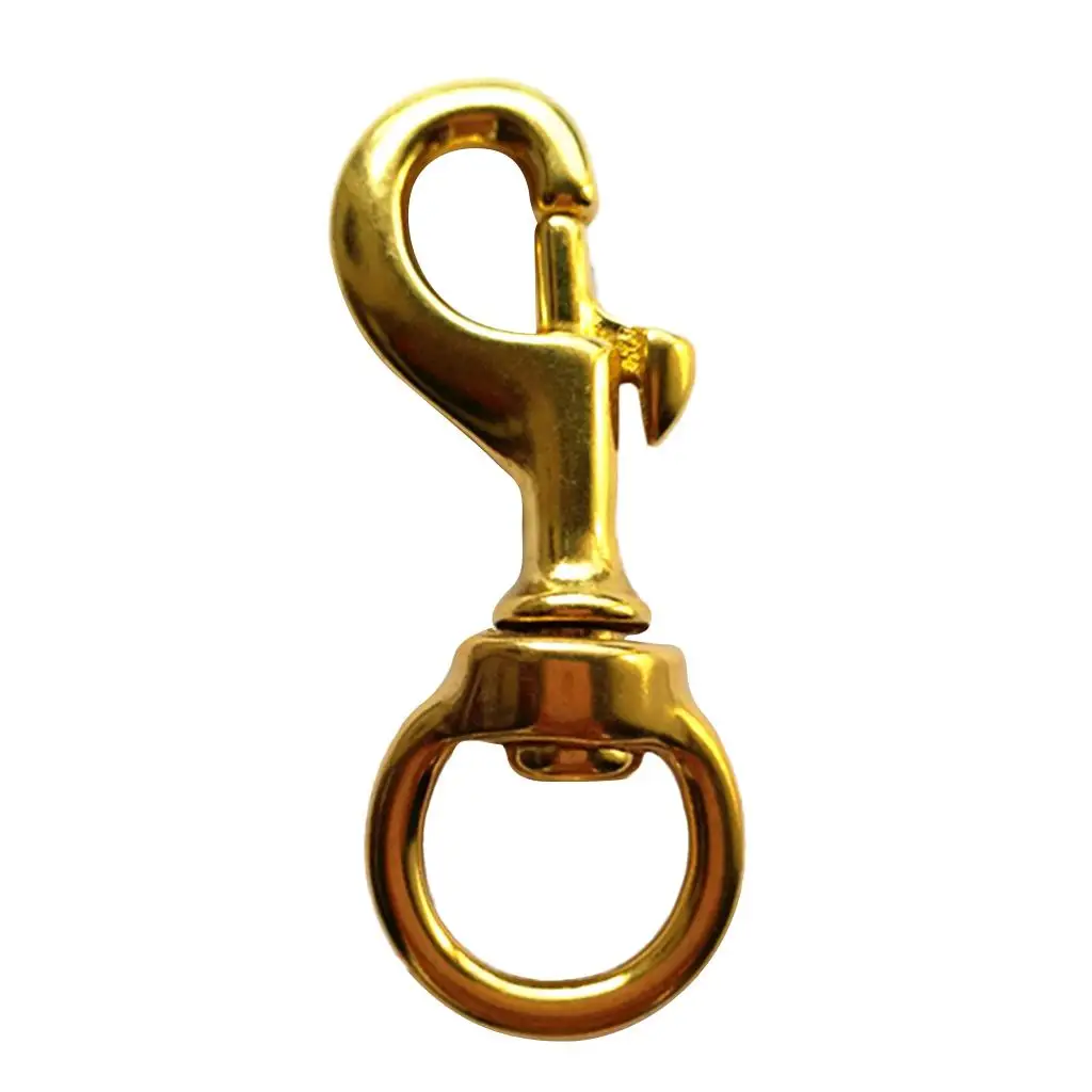 

Solid Brass Swivel Snap Hook Clip Key Holder Key Chain for Straps Bag Belt -various size