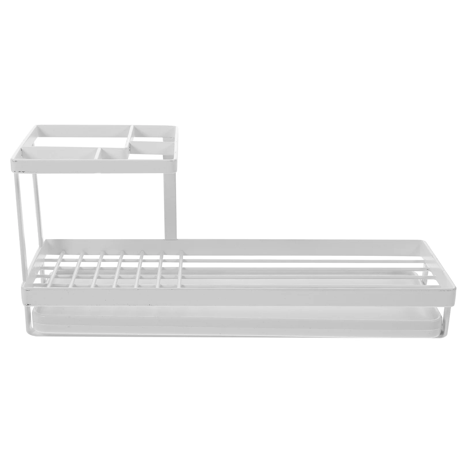 

Storage Rack Makeup Brushes Holder Metal Shelf Shaver Bathroom Accessories Mouthwash Cup Stand Washroom Organizer Drain