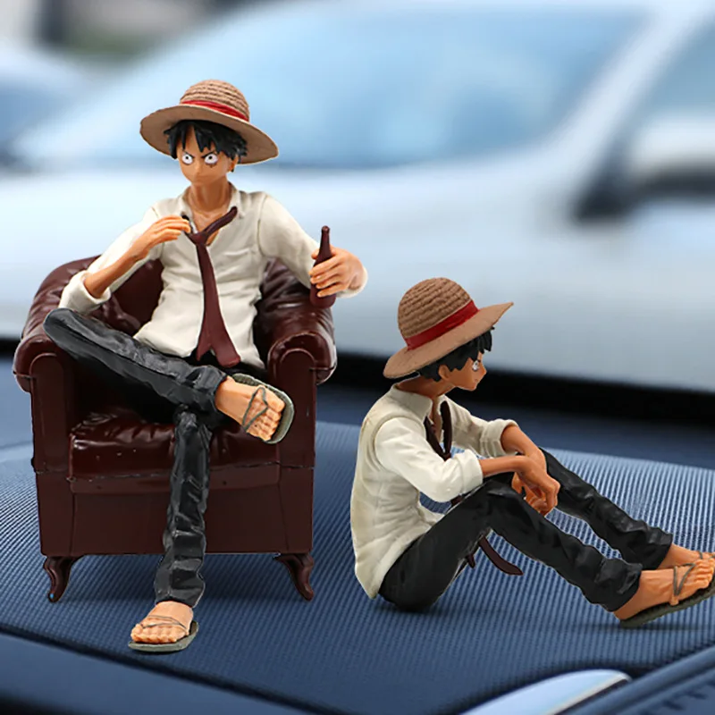 

15cm OP Monkey D Luffy Action Figure Anime Luffy with sofa PVC Figurine Collectible Model Toys