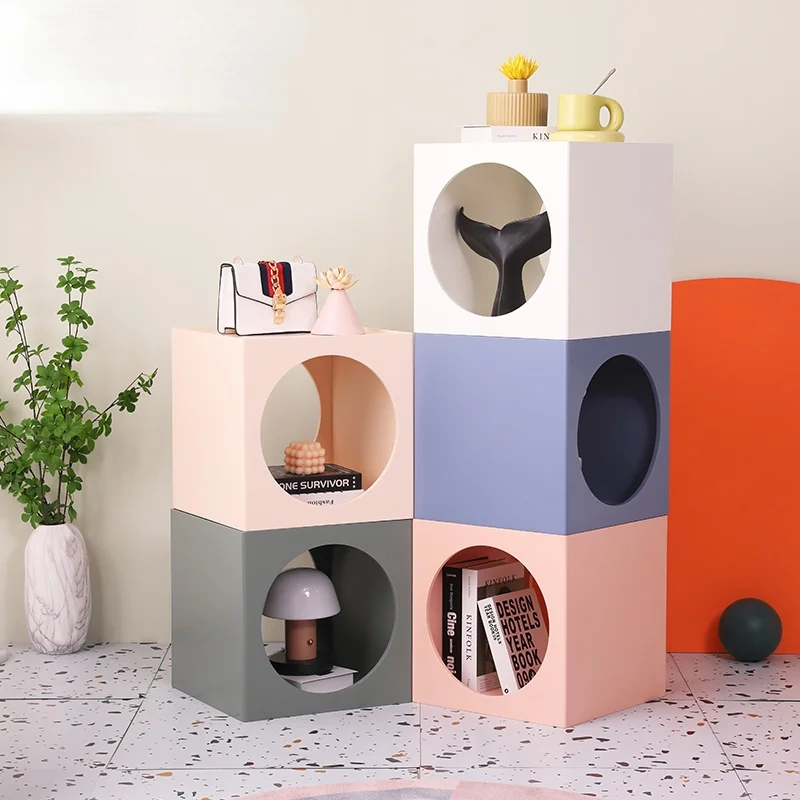 

GY Removable Storage Cabinet Storage Cabinet Open Bedside Table Side Cabinet Original Corner Table Children's Bookcase
