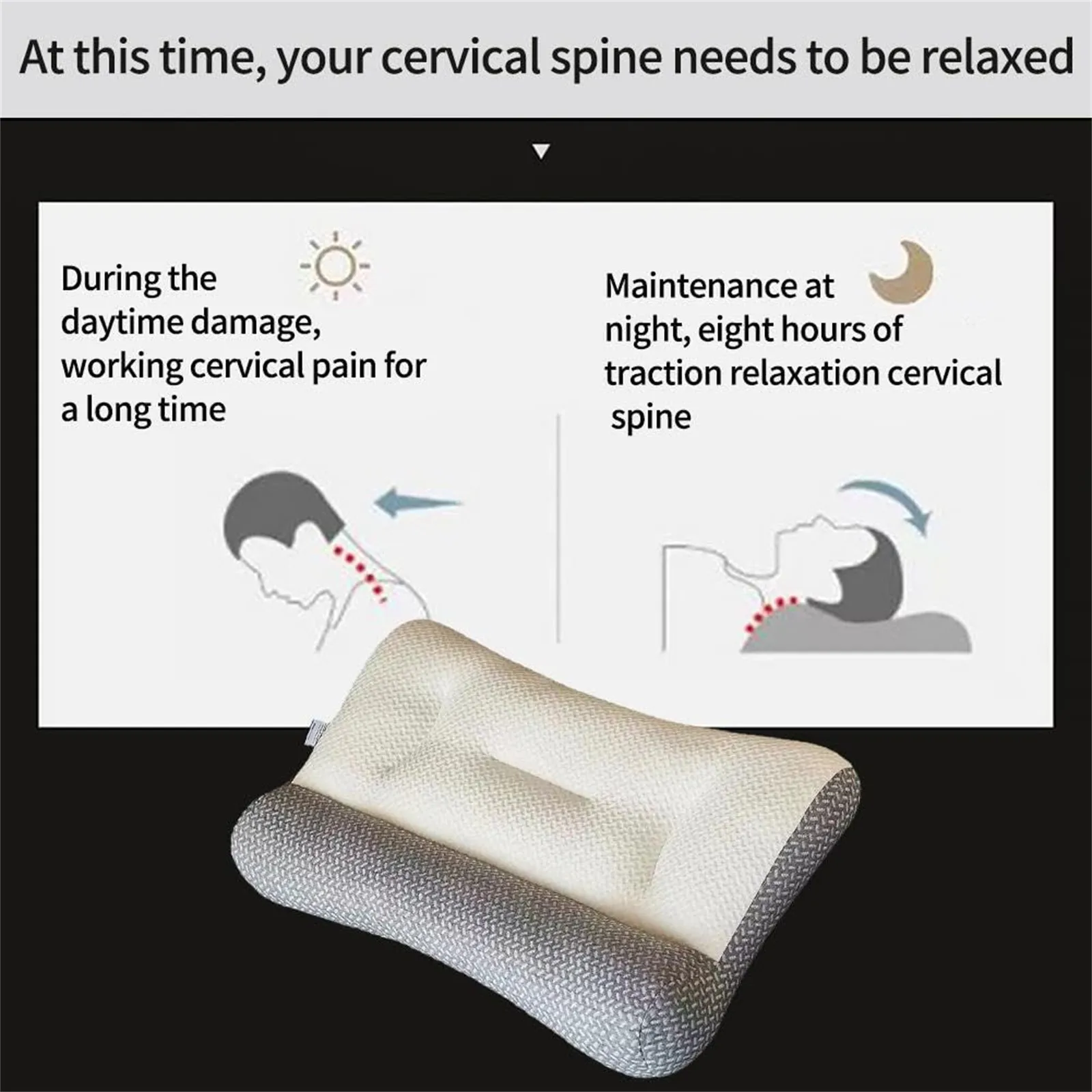 Ортопедическая подушка для шеи сна эргономичная противоскользящая облегчение