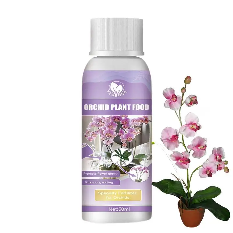 Orchid Fertilizer Liquid 50ml Plant Growth Enhancer Supplement for Orchids and Acid Loving Houseplant Promot Growth and Blooms