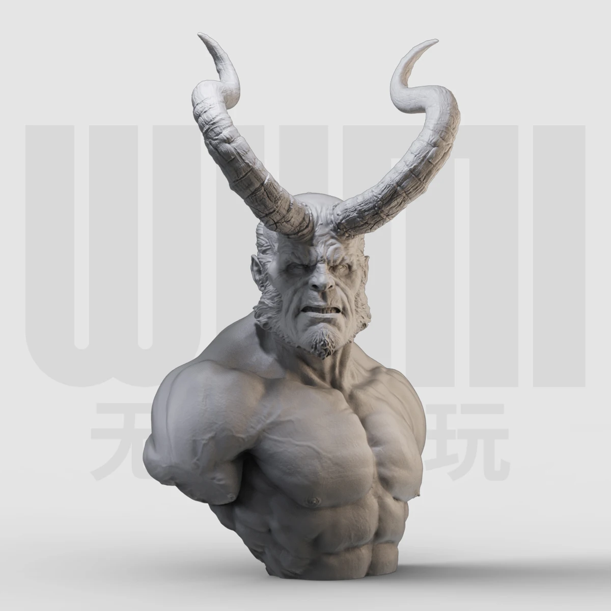 Фото 1/16 1/10 Hellboy Бюст Миниатюрная 3D Печатная Смола Белая Модель DIY Раскраска Само Сборка Фигурки Миниатюры Украшения Ремесла №1
