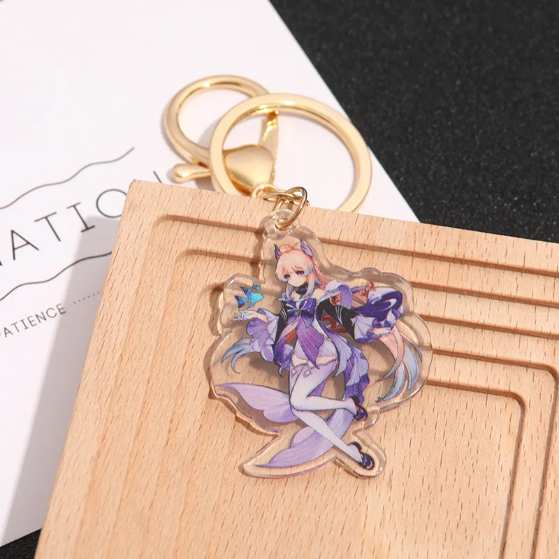 

Anime Genshin Impact Keychain Sangonomiya Kokomi Cosplay Accessories Key Chain Pendant Cartoon Badge Bag Charm Jewelry Fans Gift