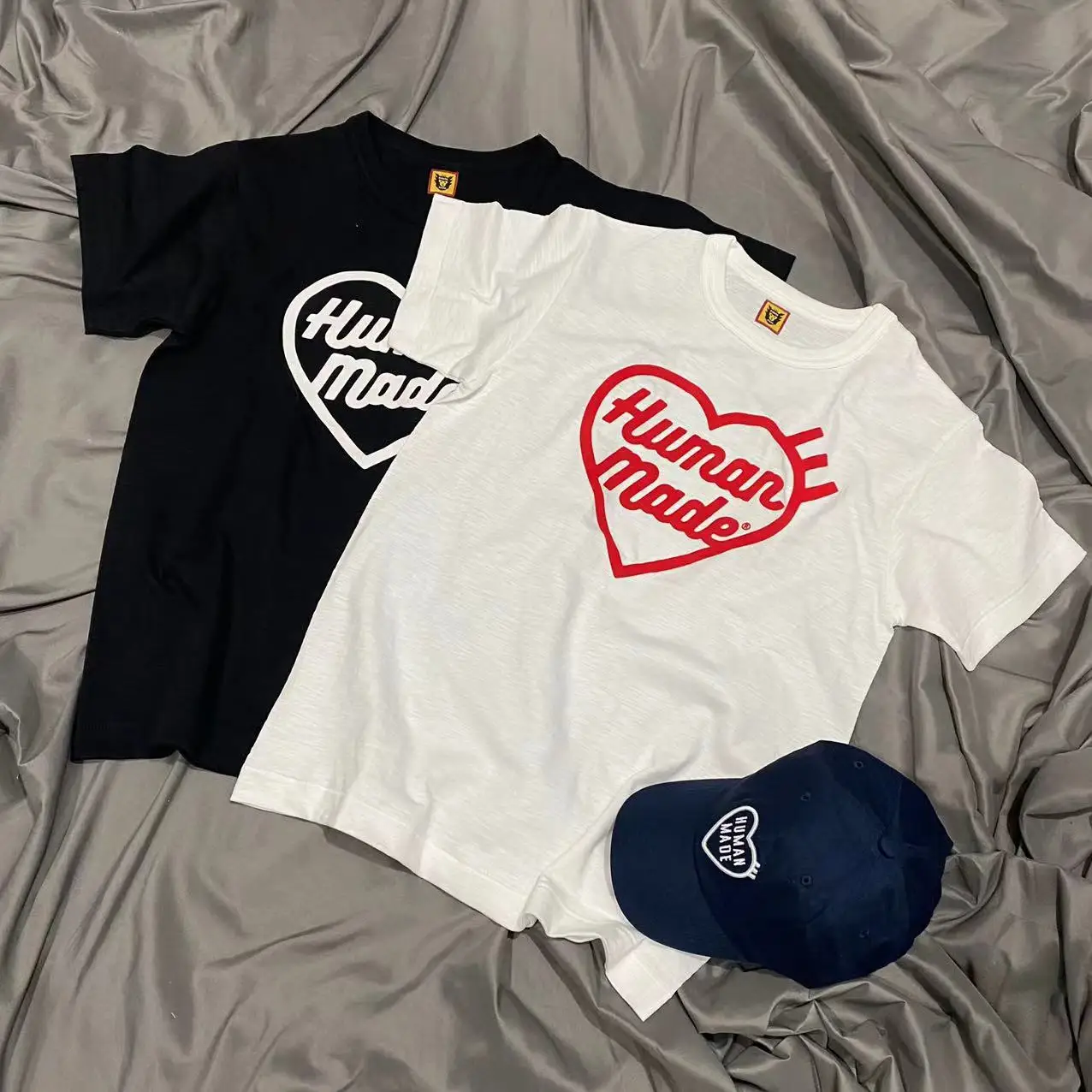 

Human Made NigoT Shirt Men Women 1:1 Heart Color T-shirt Flocking 260g Human Made Nigot Shirt