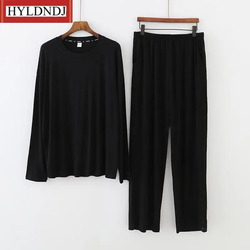 New Long Sleeve Trousers Homewear Suit Fdfklak Korean Casual Pijamas Women Modal Cotton Sleepwear Pajama Sets