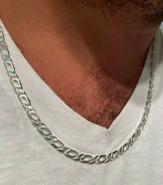 

ANGLANG New Classical Fashion Mens Womens White Gold Charms Chain Necklace 16" 18" 20" 22" Luxury Jewelry Wedding Christmas gift